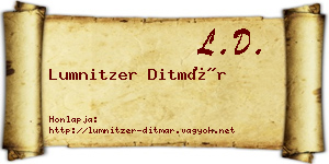 Lumnitzer Ditmár névjegykártya